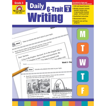 Evan-Moor Educational Publishers Daily 6-Trait Writing Book, Teachers Edition, Grade 3 6023